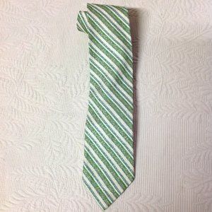 YVES SAINT LAURENT  Woven Pencil Skinny Rep Silk Tie Vintage